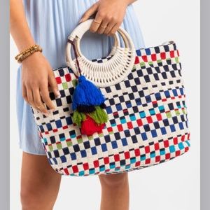 New Multicolored Bamboo Tote